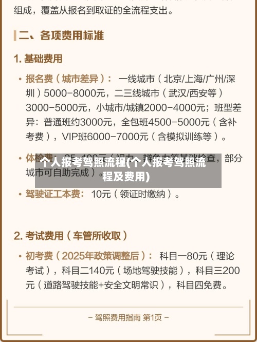 个人报考驾照流程(个人报考驾照流程及费用)-第3张图片