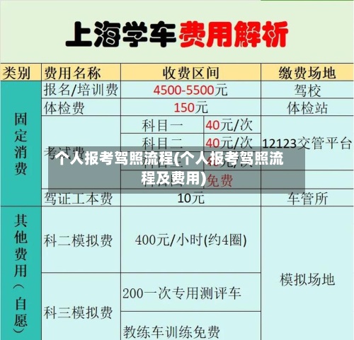 个人报考驾照流程(个人报考驾照流程及费用)-第2张图片