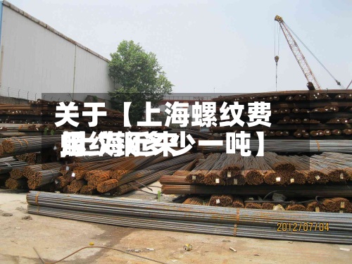关于【上海螺纹费用
,上海近来
螺纹钢多少一吨】-第2张图片