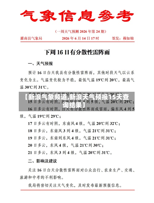 【新浪气象频道,新浪天气预报15天查询结果】-第2张图片