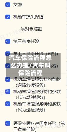 汽车保险流程怎么办理/汽车叫保险流程