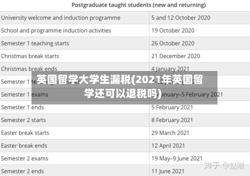 英国留学大学生漏税(2021年英国留学还可以退税吗)-第2张图片