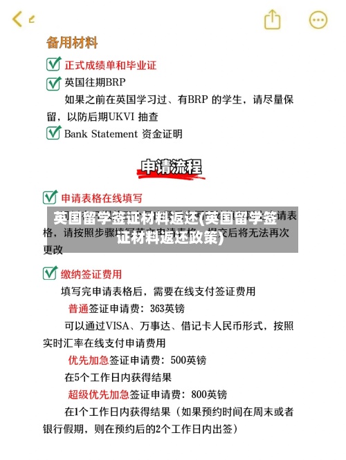 英国留学签证材料返还(英国留学签证材料返还政策)-第3张图片