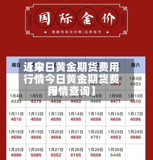 近来
【今日黄金期货费用
行情今日黄金期货费用
行情查询】