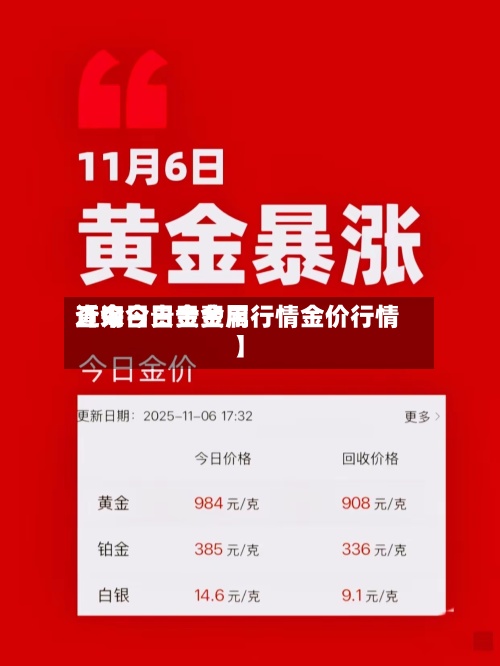 近来
【今日贵金费用
查询今日贵金属行情金价行情】