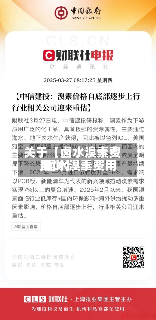 关于【卤水溴素费用
,卤水溴素费用
多少】