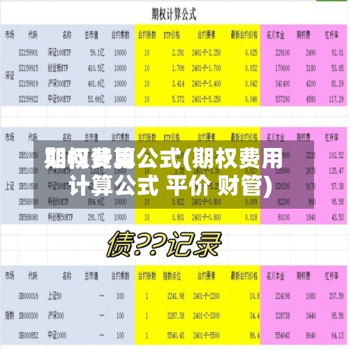 期权费用
如何计算公式(期权费用
计算公式 平价 财管)