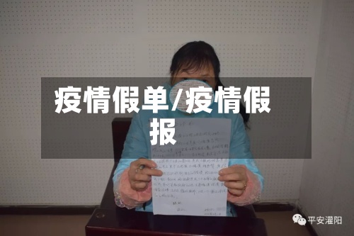 疫情假单/疫情假报-第2张图片