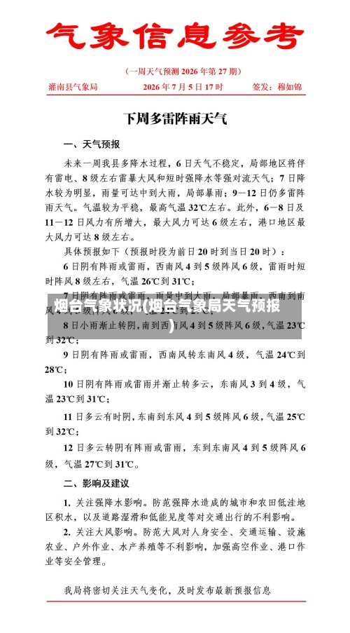 烟台气象状况(烟台气象局天气预报)-第2张图片