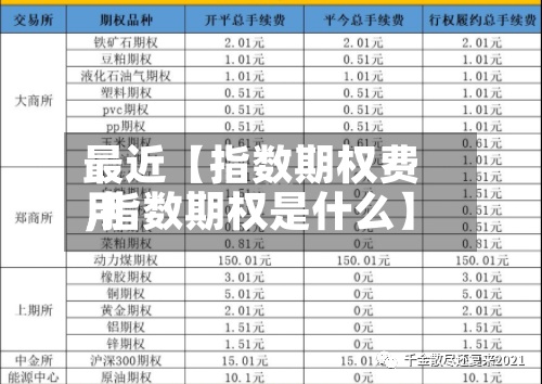 最近【指数期权费用,指数期权是什么】