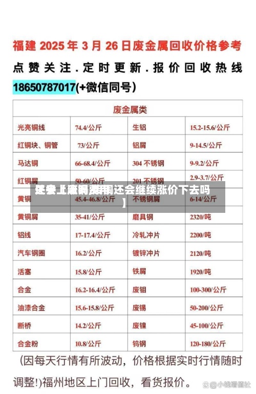 关于【废铜费用还会上涨吗,废铜还会继续涨价下去吗】