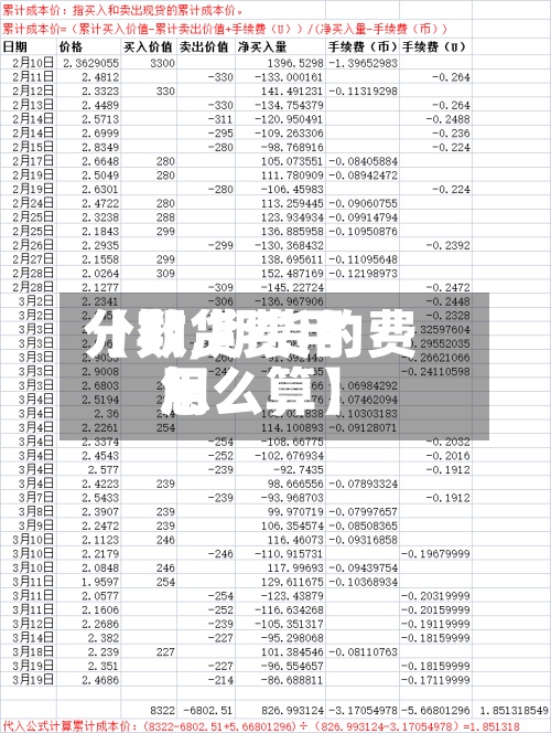 【期货费用分数,期货的费用怎么算】