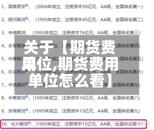 关于【期货费用
单位,期货费用
单位怎么看】-第2张图片
