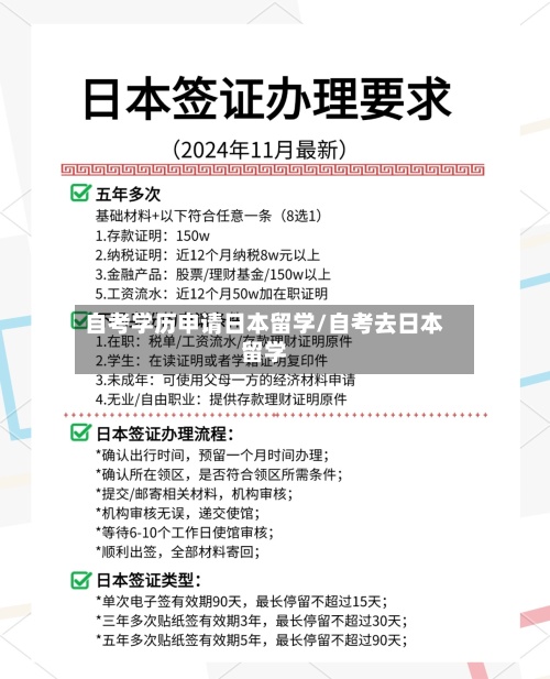 自考学历申请日本留学/自考去日本留学-第2张图片