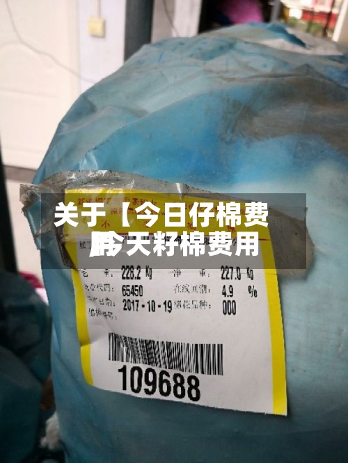 关于【今日仔棉费用
,今天籽棉费用
】-第3张图片