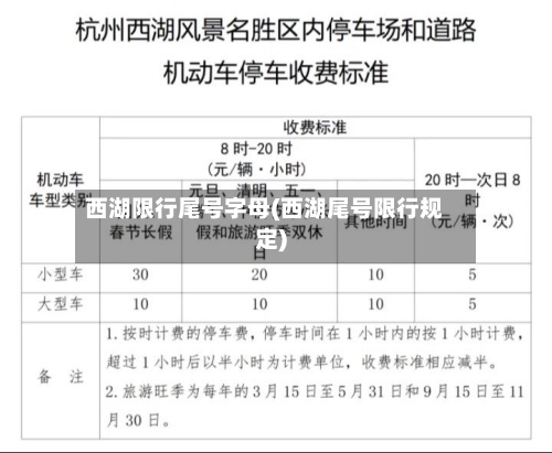 西湖限行尾号字母(西湖尾号限行规定)