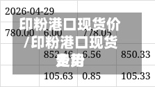 印粉港口现货价/印粉港口现货费用走势-第2张图片