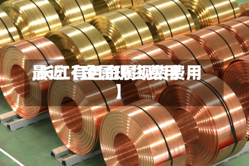 最近【金属现货费用,长江有色金属现货费用】