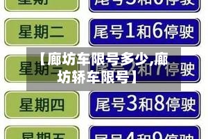 【廊坊车限号多少,廊坊轿车限号】-第2张图片