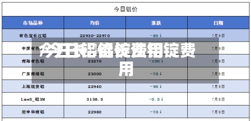 今日长冮铝锭费用/今日铝价长江铝锭费用-第2张图片