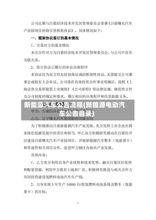 新能源汽车公告流程(新能源电动汽车公告目录)