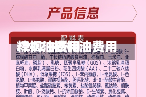 粽榈油费用/2021棕榈油费用