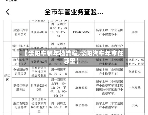 【溧阳车辆年检流程,溧阳汽车年审在哪里】-第2张图片