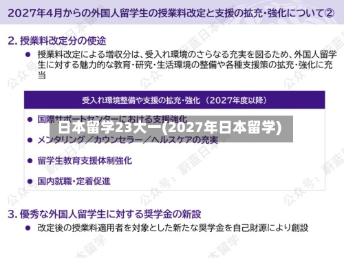 日本留学23大一(2027年日本留学)