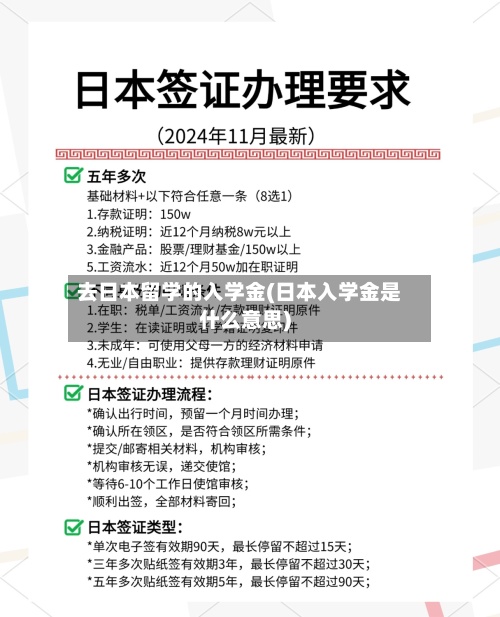 去日本留学的入学金(日本入学金是什么意思)