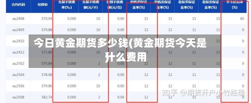 今日黄金期货多少钱(黄金期货今天是什么费用
)-第2张图片