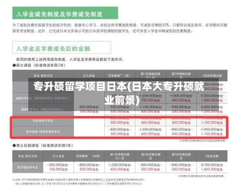 专升硕留学项目日本(日本大专升硕就业前景)-第2张图片