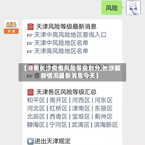 【湖南长沙疫情风险等级划分,长沙最新情况最新消息今天】