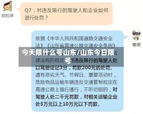 今天限什么号山东/山东今日限号-第2张图片