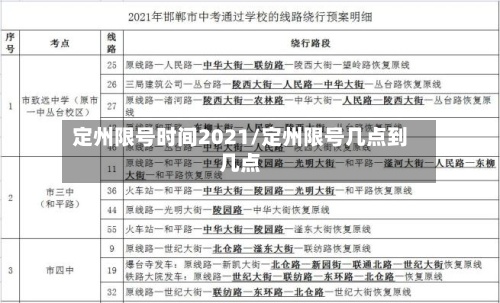 定州限号时间2021/定州限号几点到几点-第3张图片
