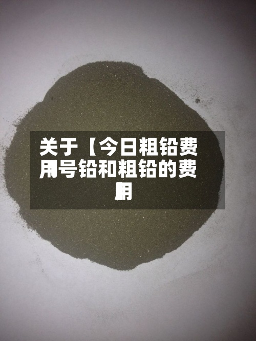 关于【今日粗铅费用
,1号铅和粗铅的费用
】-第2张图片