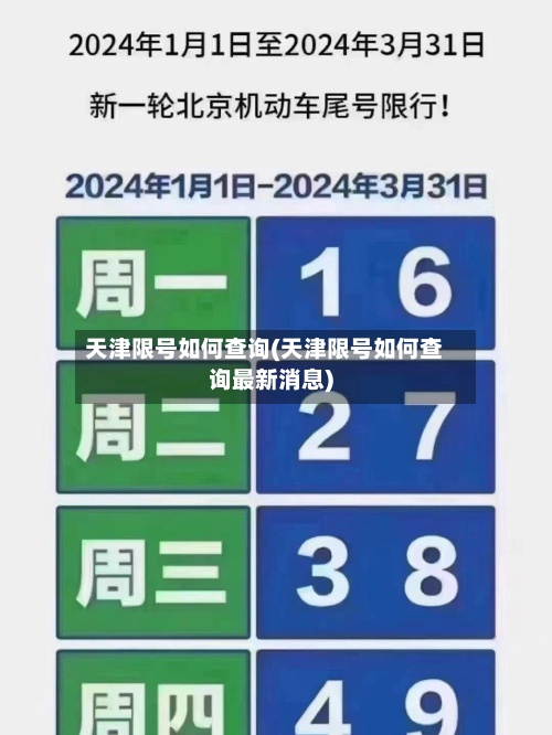 天津限号如何查询(天津限号如何查询最新消息)-第3张图片