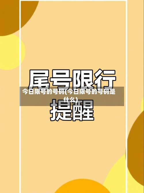 今日限号的号码(今日限号的号码是什么)-第3张图片