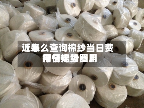 近来
【怎么查询棉纱当日费用
今日棉纱费用
行情走势图】-第2张图片