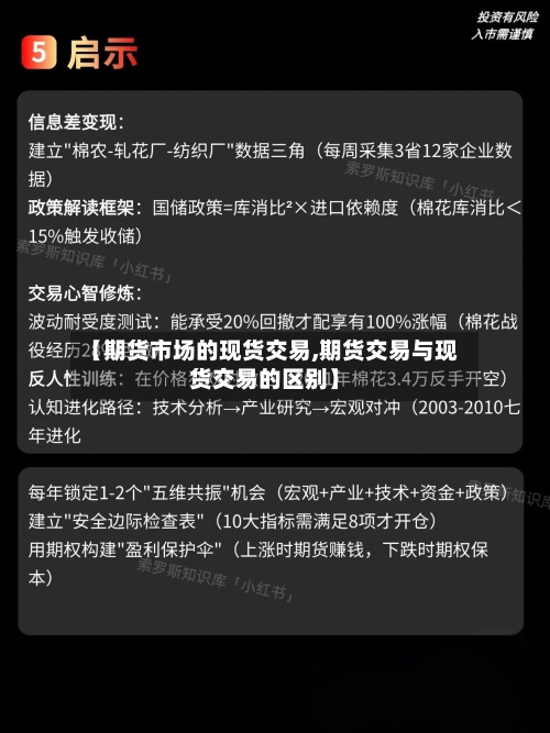 【期货市场的现货交易,期货交易与现货交易的区别】