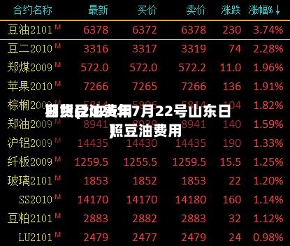日照豆油费用
期货(2026年7月22号山东日照豆油费用
)-第2张图片