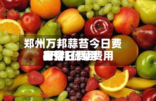 郑州万邦蒜苔今日费用/万邦蔬菜费用表今日费用行情-第2张图片
