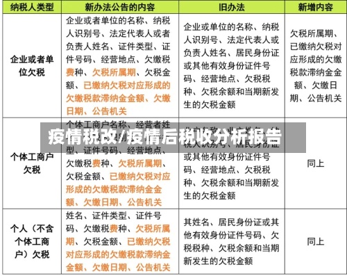 疫情税改/疫情后税收分析报告