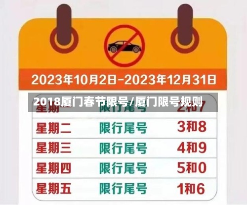 2018厦门春节限号/厦门限号规则