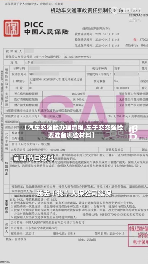 【汽车交强险办理流程,车子交交强险要准备哪些材料】