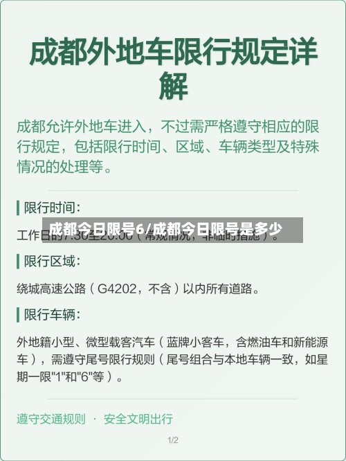 成都今日限号6/成都今日限号是多少-第3张图片