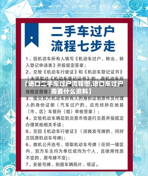 【进口二手车过户流程图,进口车过户需要什么资料】-第3张图片