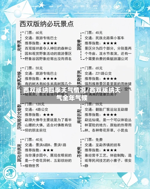 西双版纳四季天气情况/西双版纳天气全年气候-第2张图片