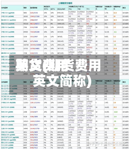 期货费用英文(期货费用英文简称)-第3张图片