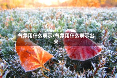 气象用什么表示/气象用什么表示出来