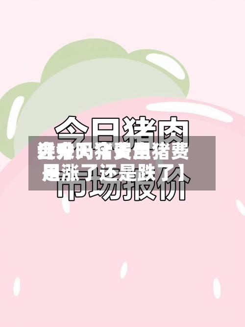 近来【今天猪费用会升吗今天生猪费用是涨了还是跌了】